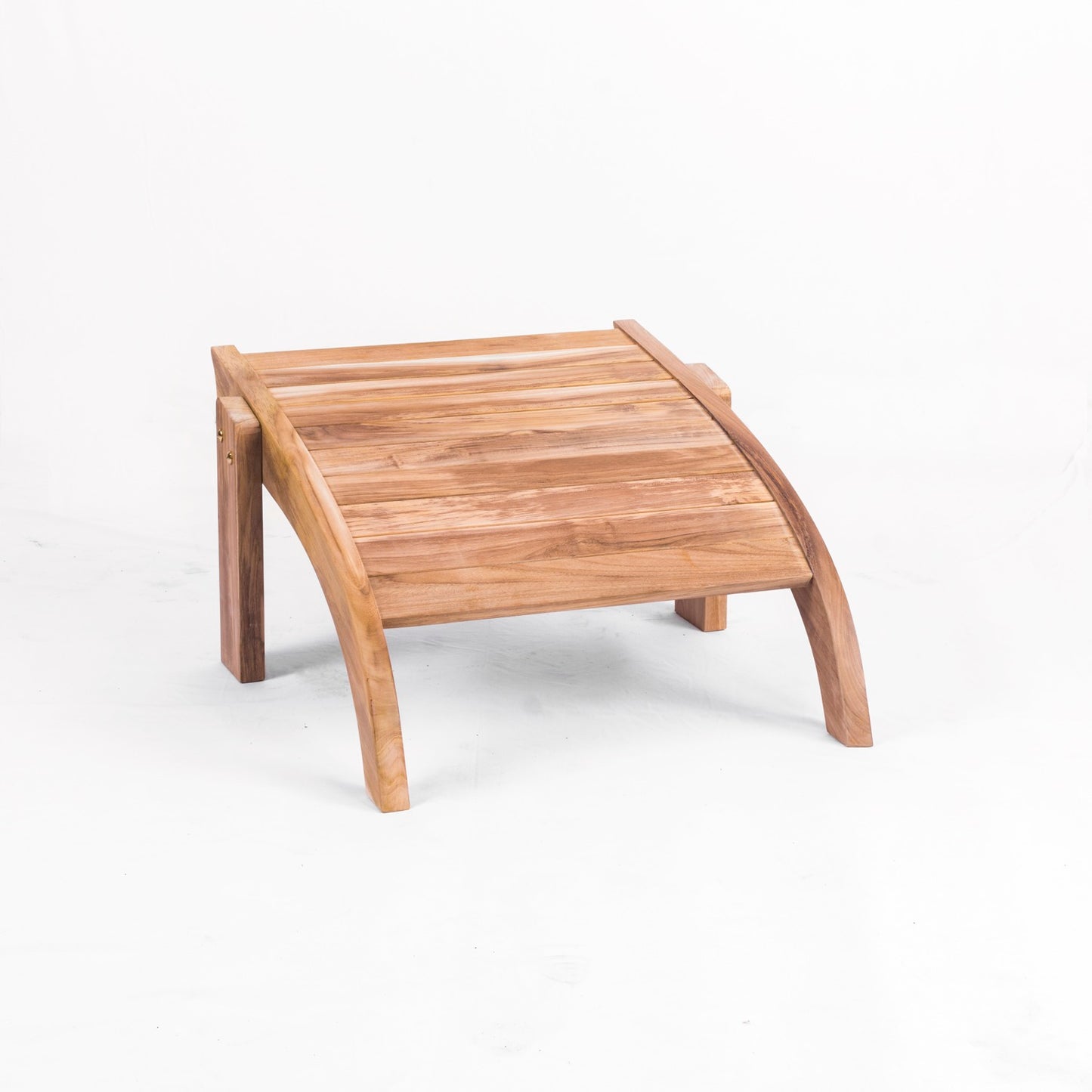 Outdoor Teak Adirondack Lounge Chair With Ottoman
