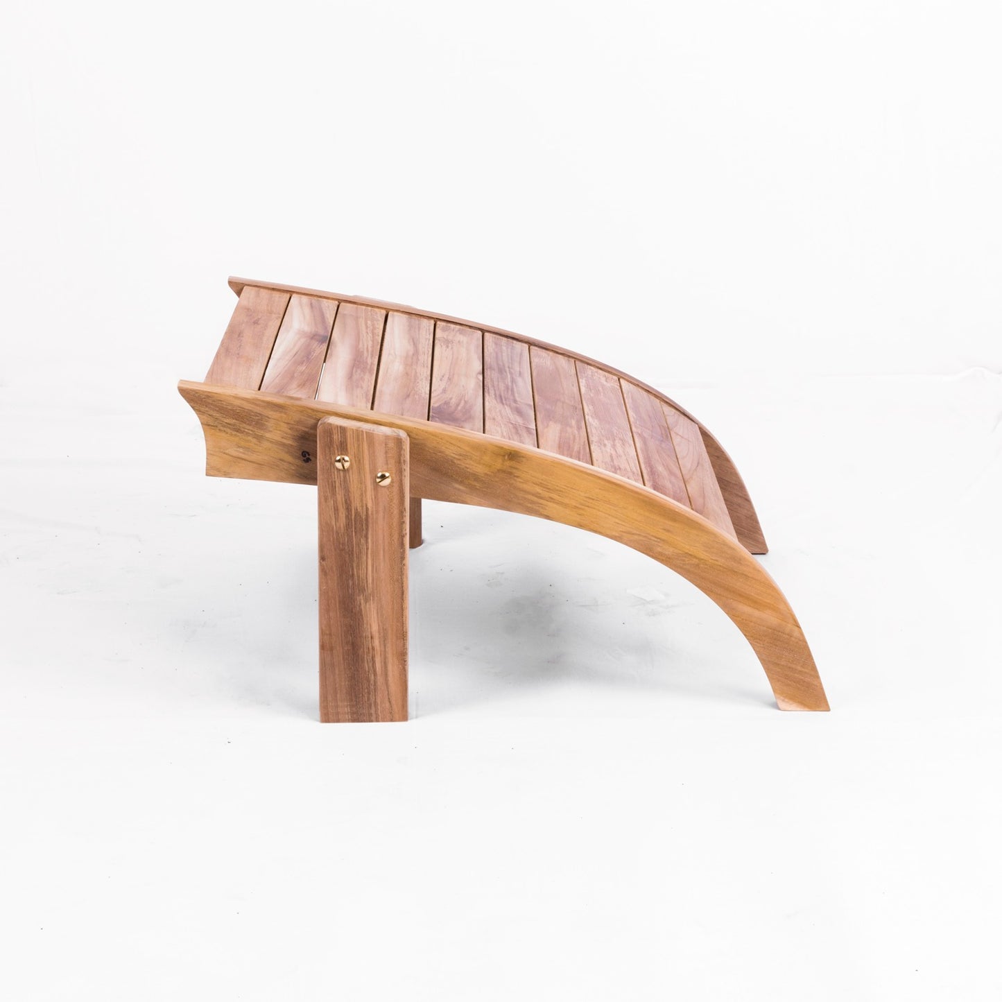 Outdoor Teak Adirondack Lounge Chair With Ottoman