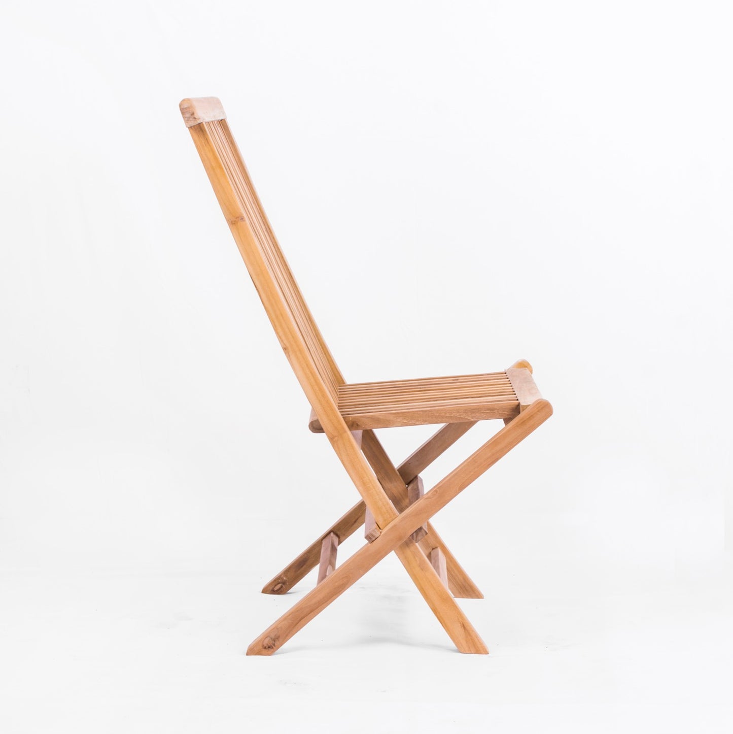 Teak Folding High Back Chair
