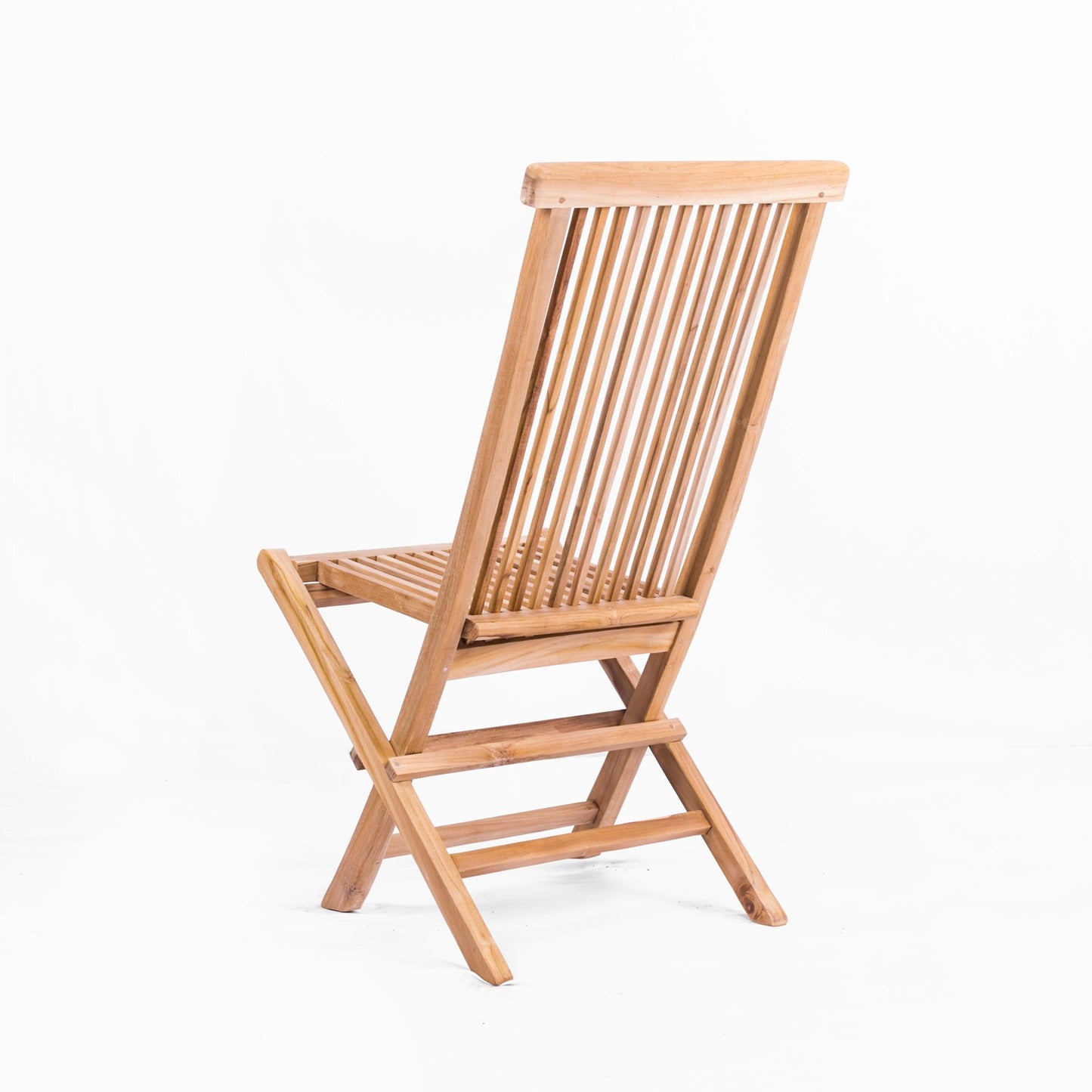 Teak Folding High Back Chair