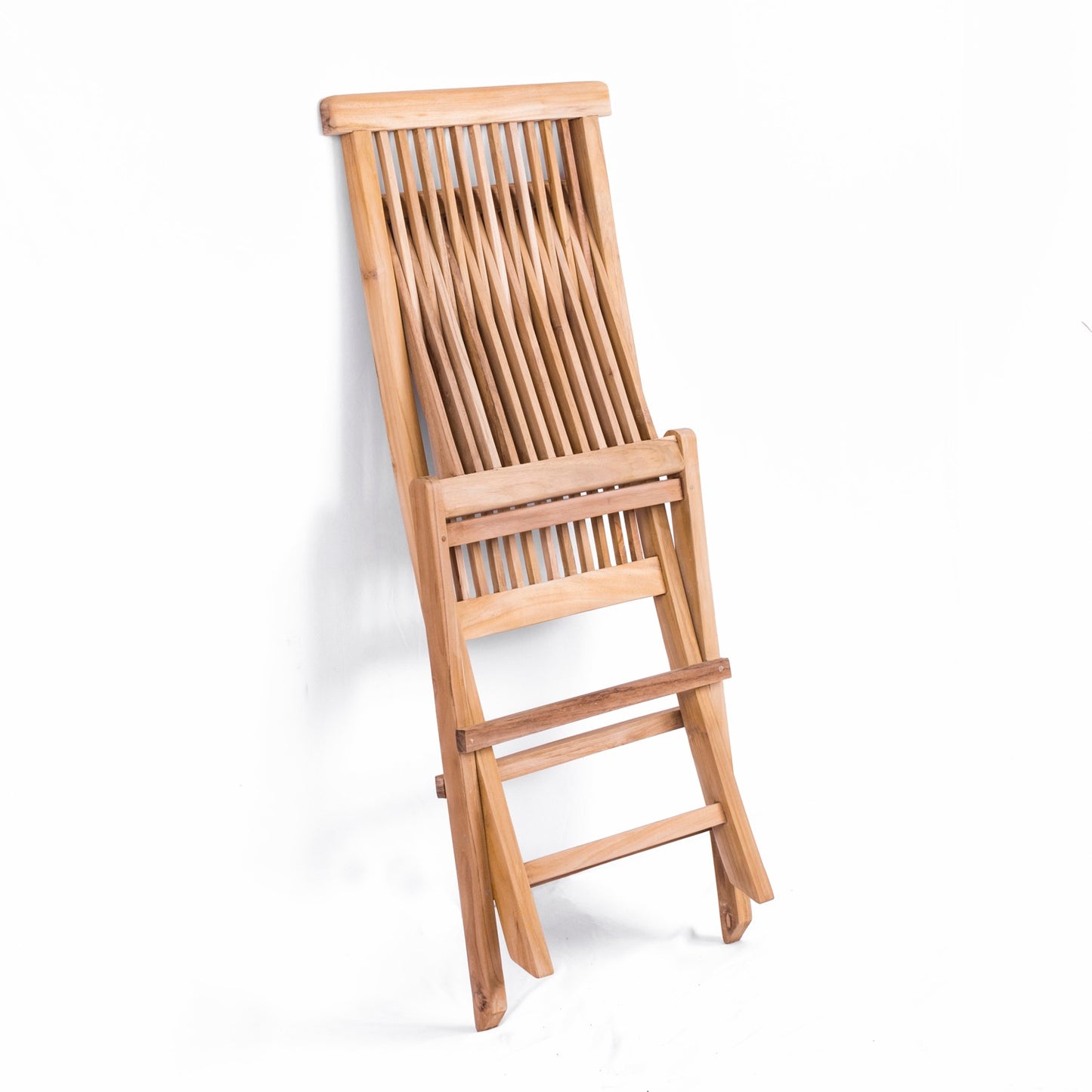Teak Folding High Back Chair