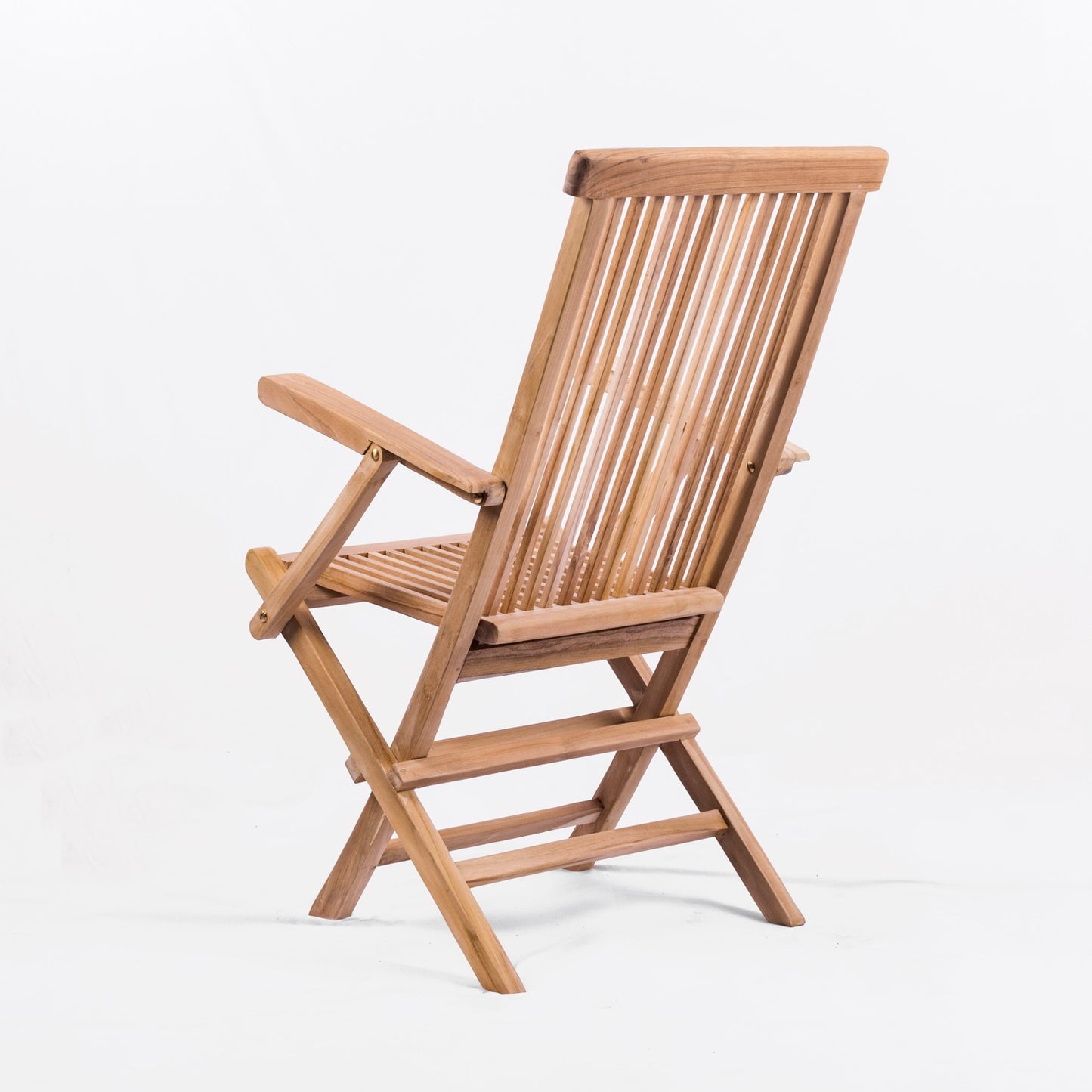Teak Folding High Back Chair With Arms