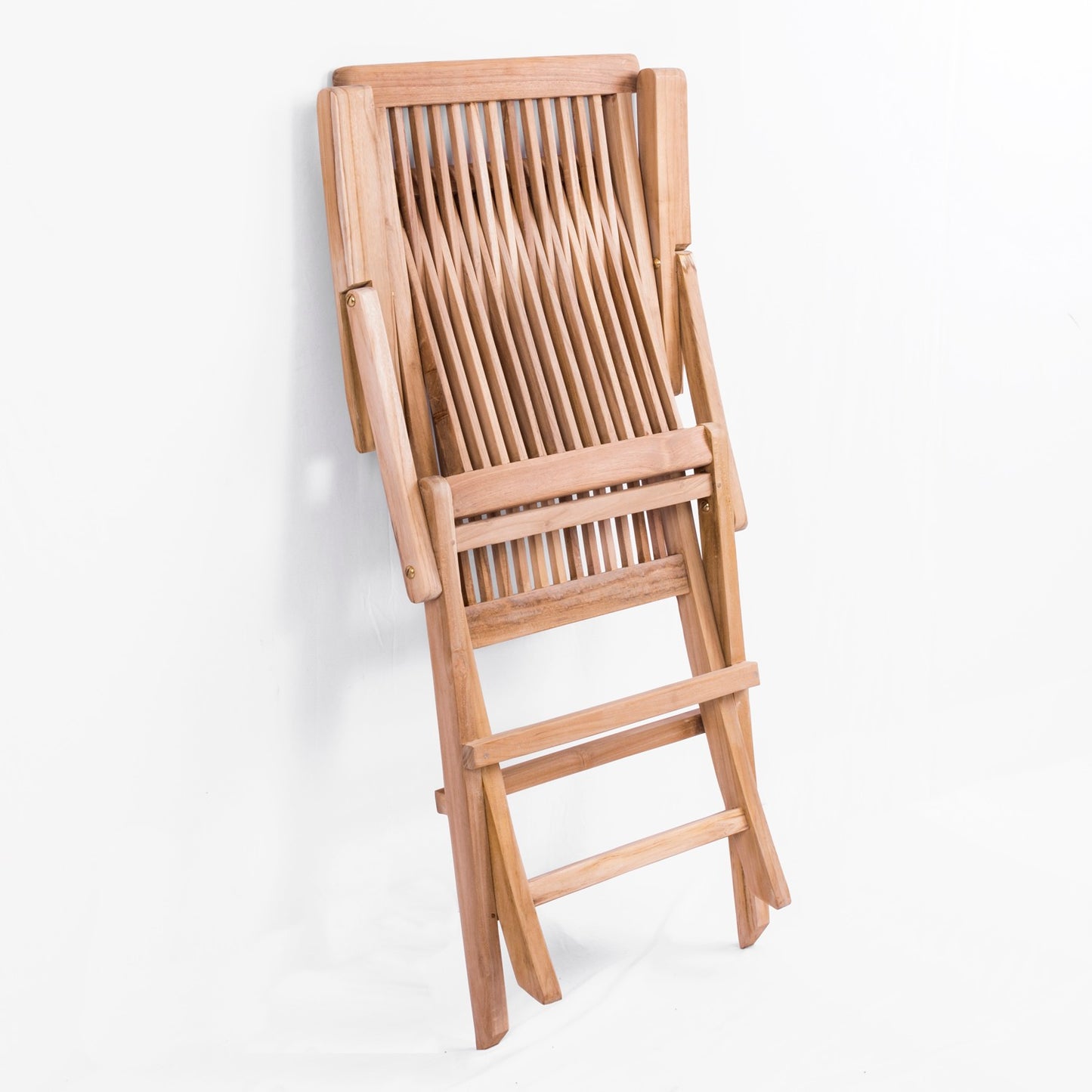 Teak Folding High Back Chair With Arms